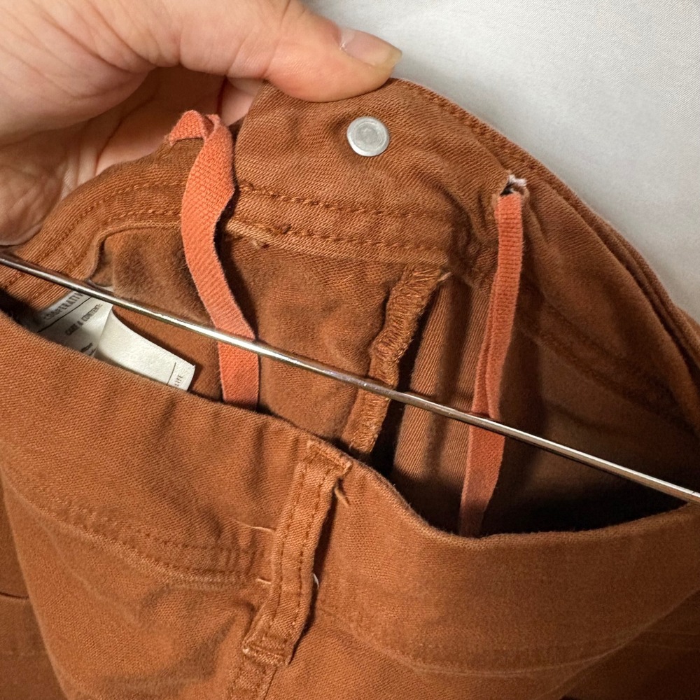 REI Co-op Women Rust Brown Canvas‎ Jogger Pants High Rise Utility Hiking Stretch - Picture 5 of 12
